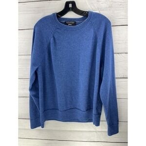 Banana Republic Sweater‎ Blue X-Large Italian Merino Yarn By Baruffa Soft Touch